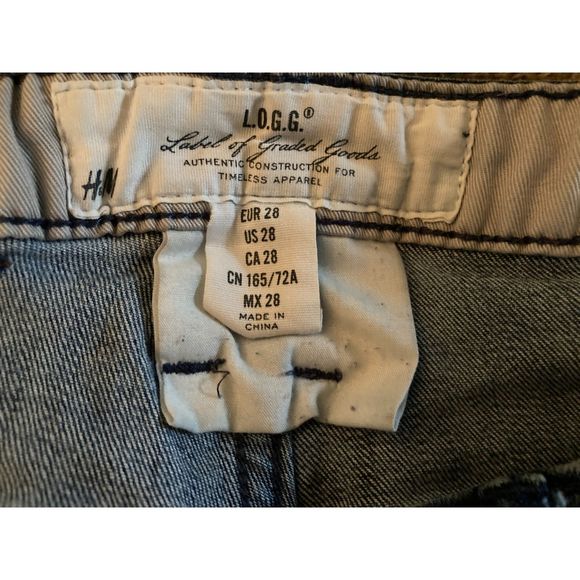 H&M L.O.G.G. women's skinny blue jeans size 28 inseam 30" - Picture 2 of 6